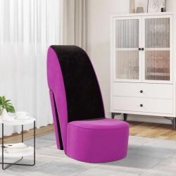 vidaXL Scaun în forma de pantof cu toc, mov, catifea GartenMobel Dekor (248645)