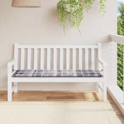 vidaXL Perna banca de gradina, gri carouri, 150x50x4 cm, textil Oxford GartenMobel Dekor (314091)