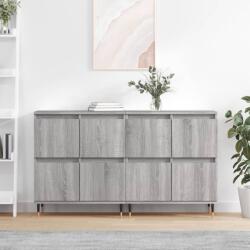 vidaXL Servante, 2 buc. , sonoma gri, lemn prelucrat GartenMobel Dekor (3190171) Comoda