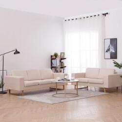 vidaXL Set de canapele, 2 piese, crem, material textil GartenMobel Dekor (276859) Canapea