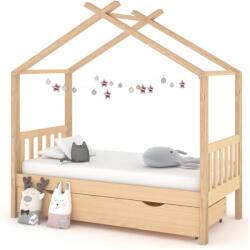 vidaXL Cadru pat de copii, cu un sertar, 80x160 cm, lemn masiv de pin GartenMobel Dekor (322146)