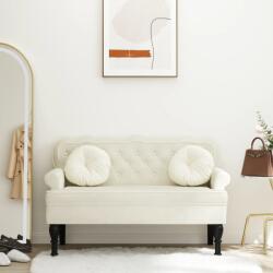 vidaXL Bancheta cu spatar, crem, 119, 5x64, 5x75 cm, catifea GartenMobel Dekor (372163)