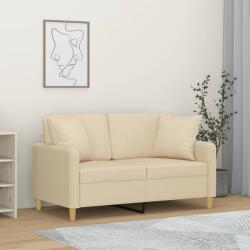 vidaXL Canapea cu 2 locuri cu pernute, crem, 120 cm, textil GartenMobel Dekor (3200903) Canapea