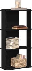 vidaXL Biblioteca cu 3 niveluri, negru, 60x30x120 cm, lemn prelucrat GartenMobel Dekor (860266) Biblioteca