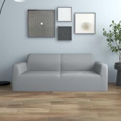 vidaXL Husa elastica pentru canapea cu 2 locuri poliester jerseu, gri GartenMobel Dekor (332941)