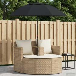 vidaXL Canapea de gradina cu perna 8 pcs Bej si alb crem poliratan GartenMobel Dekor (42025900)