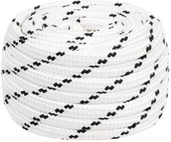 vidaXL Franghie împletita pentru barca, alb, 18 mm x 25 m, poliester GartenMobel Dekor (152786)