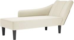 vidaXL Sezlong cu cotiera dreapta catifea crem GartenMobel Dekor (4009799)