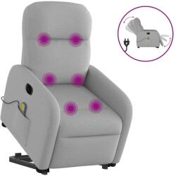 vidaXL Scaun electric pentru masaj picioare în picioare stofa gri nor GartenMobel Dekor (3303011)