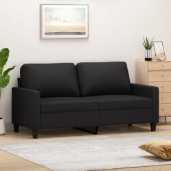 vidaXL Canapea cu 2 locuri, negru, 140 cm, piele ecologica GartenMobel Dekor (359137) Canapea