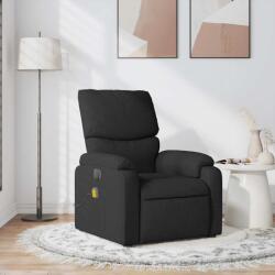 vidaXL Fotoliu de masaj rabatabil, negru, material textil GartenMobel Dekor (373424)