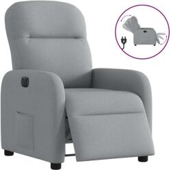vidaXL Fotoliu rabatabil electric, gri deschis, textil GartenMobel Dekor (3302952)