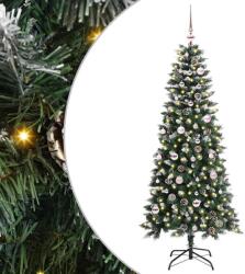 vidaXL Brad de Craciun artificial Verde 150 cm PVC si Plastic si Otel GartenMobel Dekor (3395810)