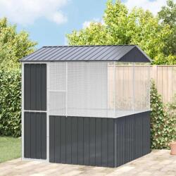 vidaXL Cusca pentru pasari Antracit 215 x 209 x 230 cm Otel Galvanizat GartenMobel Dekor (3325170)