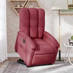 vidaXL Fotoliu electric rabatabil cu ridicare, rosu vin, textil GartenMobel Dekor (3204119)