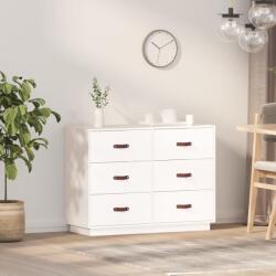 vidaXL Servanta, alb, 100x40x75 cm, lemn masiv de pin GartenMobel Dekor (820143) Comoda