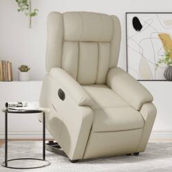 vidaXL Fotoliu rabatabil electric cu ridicare, crem, piele ecologica GartenMobel Dekor (3205279)