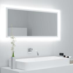 vidaXL Oglinda de baie cu LED, alb, 100x8, 5x37 cm, acril GartenMobel Dekor (804940)