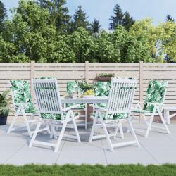 vidaXL Perne de scaun spatar înalt, 6 buc. , model frunze, textil GartenMobel Dekor (361246)