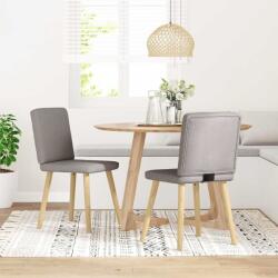 vidaXL Scaune de bucatarie, 2 buc. , gri taupe, material textil GartenMobel Dekor (4101203)