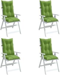 vidaXL Perne scaun spatar înalt 4 buc. melanj verde 120x50x7 cm textil GartenMobel Dekor (4002362)