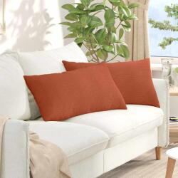 vidaXL Perne pentru canapea 2 pcs Rosu portocalie 80 x 40 cm GartenMobel Dekor (42013738)