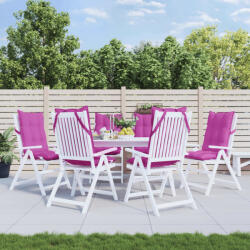 vidaXL Perne de scaun cu spatar înalt, 6 buc, roz, tesatura Oxford GartenMobel Dekor (377664)
