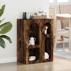 vidaXL Bufet Stejar fumuriu 59 x 35 x 80.5 cm Lemn compozit GartenMobel Dekor (891319) Comoda