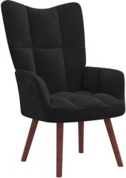 vidaXL Scaun de relaxare, negru, catifea GartenMobel Dekor (328057)