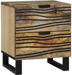 vidaXL Noptiera din lemn natural cu 2 sertare, 40 x 33 x 46 cm, stil rustic (4017934)