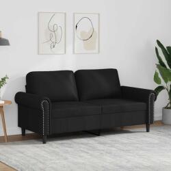 vidaXL Canapea cu 2 locuri, negru, 140 cm, piele ecologica GartenMobel Dekor (359504) Canapea