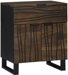 vidaXL Noptiera castan 50 x 33 x 60 cm cu sertar si 2 usi, aspect rustic (4018019)