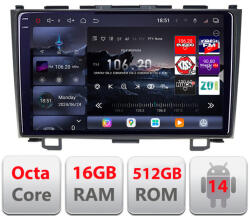Edotec Navigatie Android Honda CR-V 2006-2012 Edotec QLED 2K 16GB RAM 512GB (KIT-009+EDT-E809-2K)