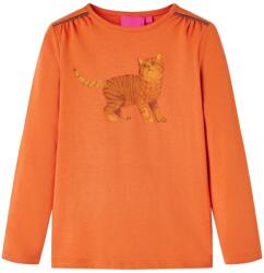 vidaXL Tricou pentru copii cu maneci lungi, portocaliu ars, 104 GartenMobel Dekor (14210)