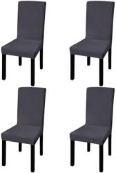 vidaXL Huse de scaun elastice drepte, 4 buc. , antracit GartenMobel Dekor (131425)