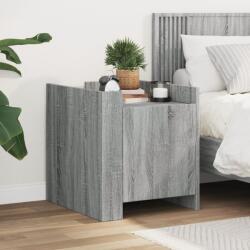 vidaXL Noptiera, gri sonoma, 45x50x50 cm, lemn prelucrat GartenMobel Dekor (848302)