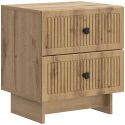 vidaXL Noptiera cu 2 sertare, stejar artizanal, 43 x 34, 5 x 47, 5 cm (893853)