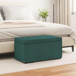 vidaXL Taburet Verde închis 81 x 41 x 40 cm Stofa si lemn prelucrat GartenMobel Dekor (876776)