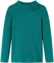 vidaXL Tricou de copii cu maneci lungi, tricot cu nervuri, verde închis, 104 GartenMobel Dekor (13830)