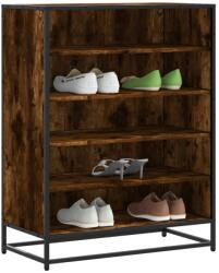 vidaXL Pantofar, stejar fumuriu, 75x38x97, 5 cm, lemn prelucrat/metal GartenMobel Dekor (3300872) Pantofar