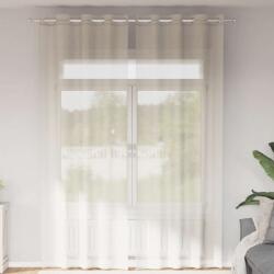 vidaXL Perdele Voile cu Oelii 2 buc Crem 140x300 cm GartenMobel Dekor (4102076)