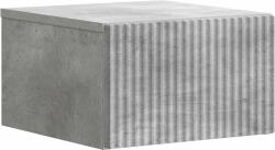 vidaXL Noptiera suspendata cu sertar, gri beton, 33 x 34, 5 x 20 cm (898431)