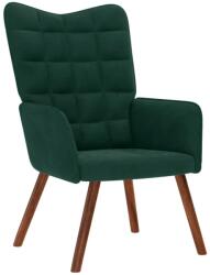 vidaXL Scaun de relaxare, verde închis, catifea GartenMobel Dekor (4016812)