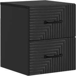 vidaXL Noptiera suspendata neagra cu 2 sertare, 34, 5 x 33 x 40 cm (898637)