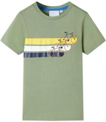 vidaXL Tricou pentru copii cu maneci scurte, kaki deschis, 140 GartenMobel Dekor (12178)