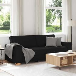 vidaXL Canapea cu 3 locuri, neagra, 220x78x84 cm, material textil GartenMobel Dekor (4104992) Canapea