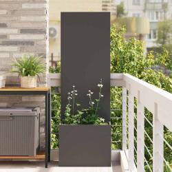 vidaXL Ghiveci de Gradina cu Panou Decorativ Negru 50 x 140 cm GartenMobel Dekor (876441)