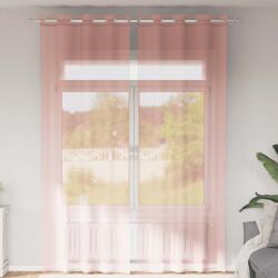 vidaXL Perdele Voile cu Oelii 2 buc Roz 140x300 cm GartenMobel Dekor (4102100)