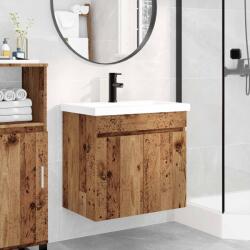 vidaXL Mobilier de baie cu chiuveta cu usa Lemn vechi 61 x 39 x 58 cm GartenMobel Dekor (889543)