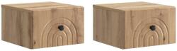 vidaXL Set 2 noptiere suspendate stejar artizanal, cu sertar, 33 x 34, 5 x 20 cm (898104)